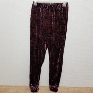 Ecote pants XS Diamond Meadows Velvet Harem velour pull on Urban Outfitters